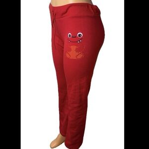Y2K red high waisted sweatpants